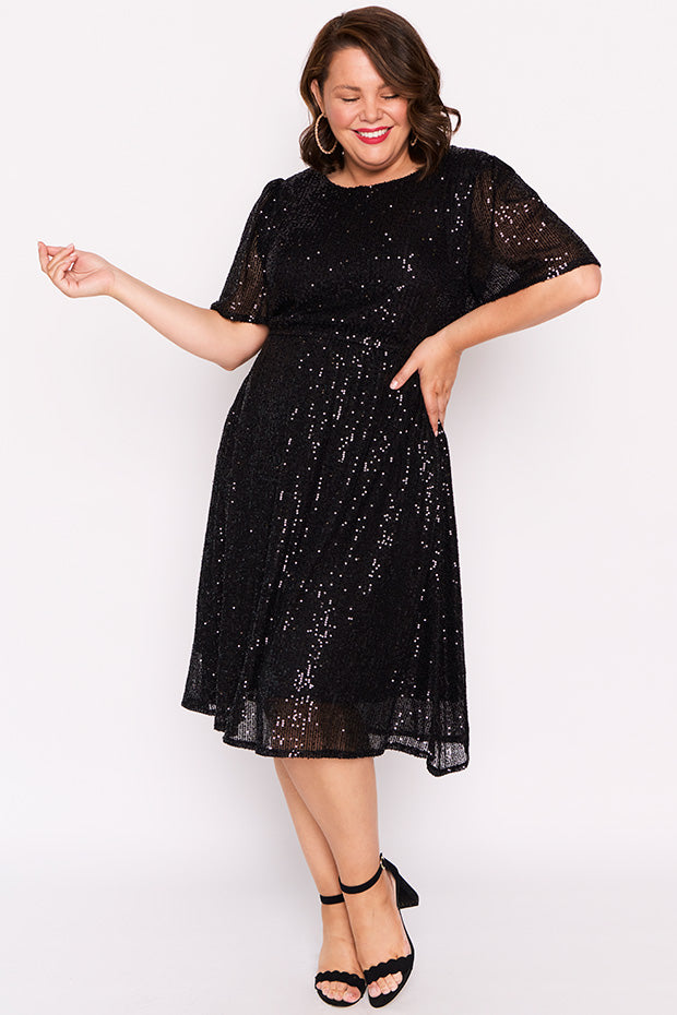 Tinsley Black Sequins Dress – Black Sequins sequin dress
