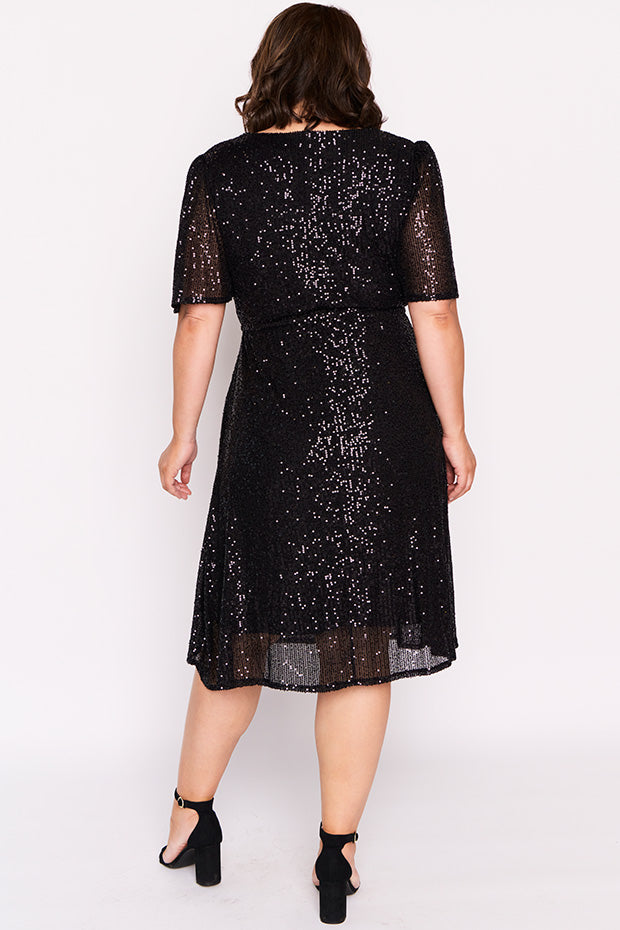 Tinsley Black Sequins Dress – Black Sequins sequin dress