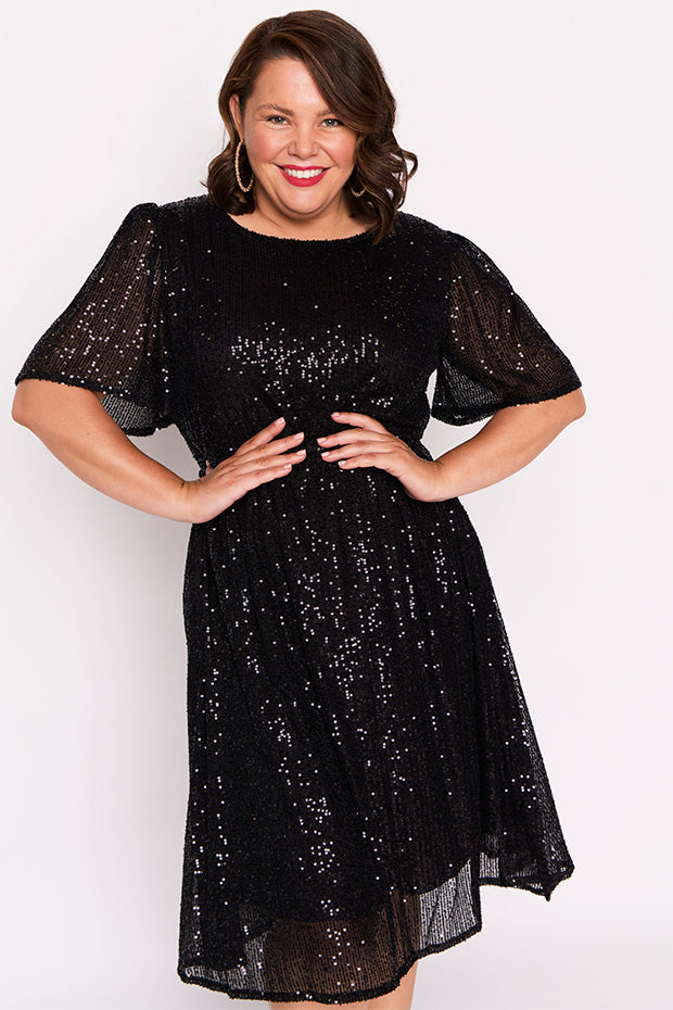 Tinsley Black Sequins Dress – Black Sequins sequin dress