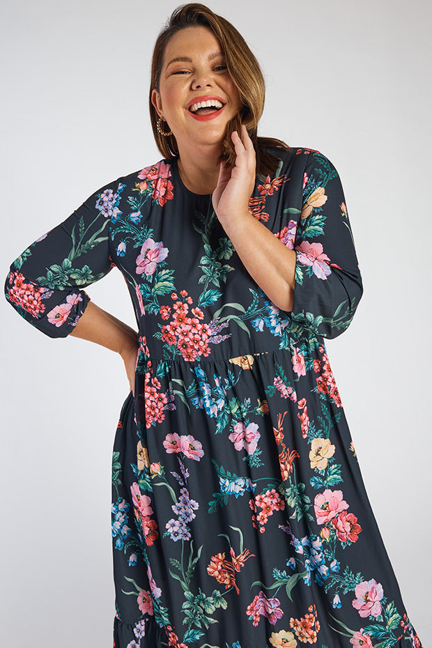 React Cherry Blossom & Friends Dress – Cherry Blossom & Friends midi dress