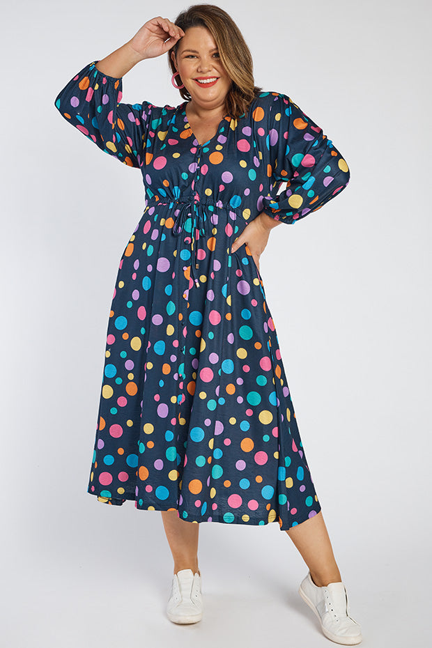 Kloe Multi Spot Dress – Multi Spot maxi dress