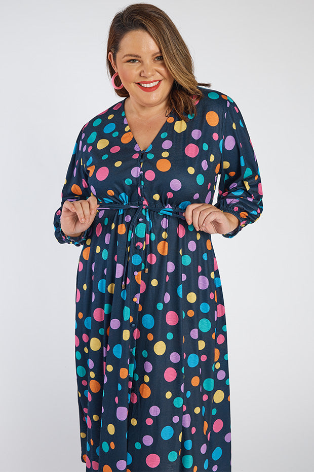 Kloe Multi Spot Dress โ Multi Spot maxi dress