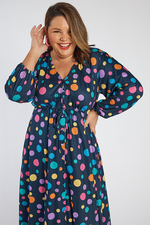 Kloe Multi Spot Dress โ Multi Spot maxi dress