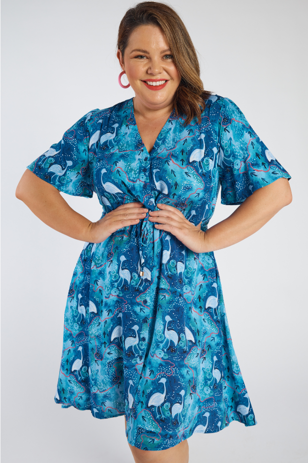 Jaz Night Sky Dress – Night Sky knee length dress