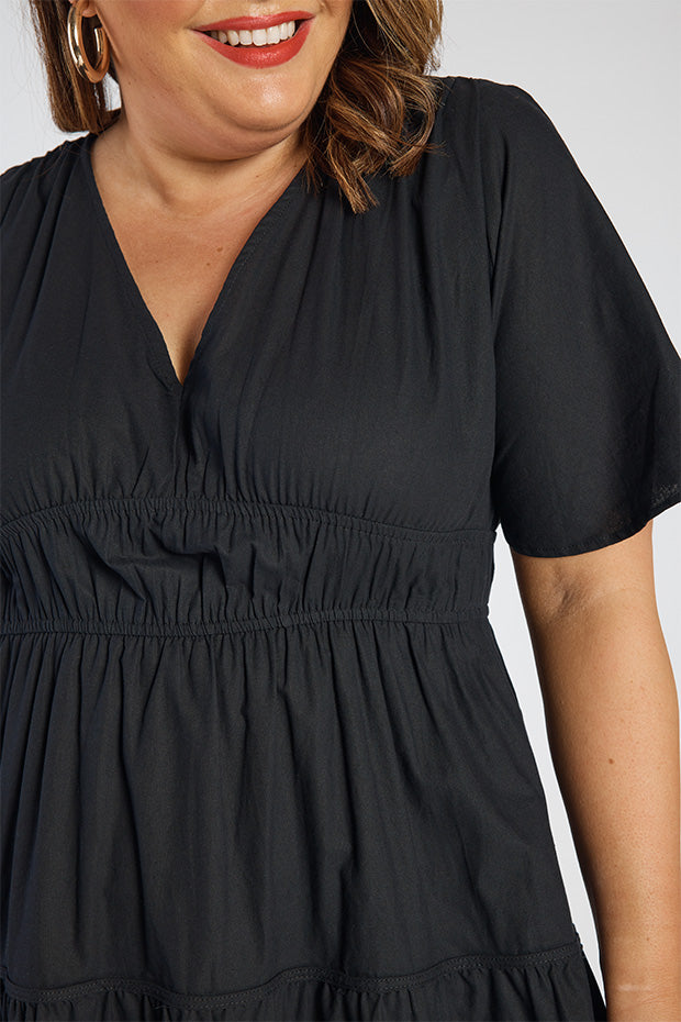 Kassidy Black Dress – Black midi dress