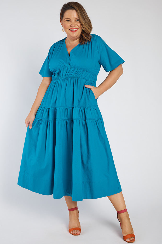 Kassidy Cobalt Dress – Cobalt midi dress