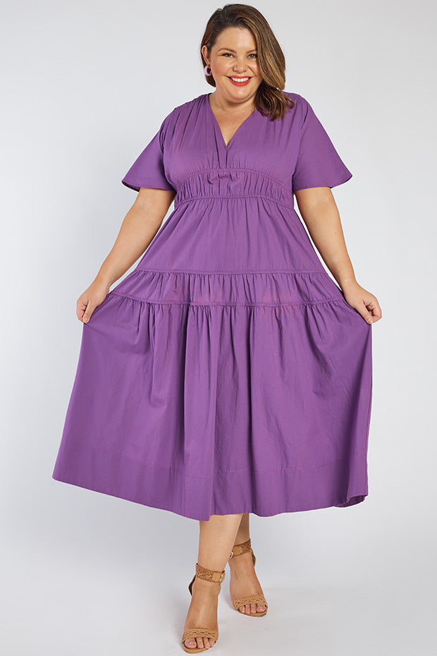 Kassidy Purple Dress – Purple midi dress