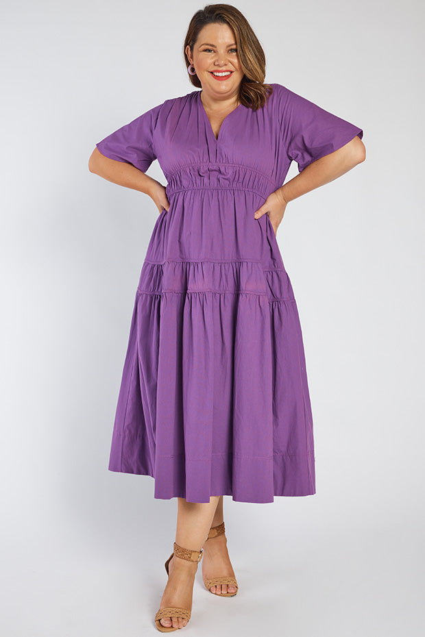 Kassidy Purple Dress – Purple midi dress