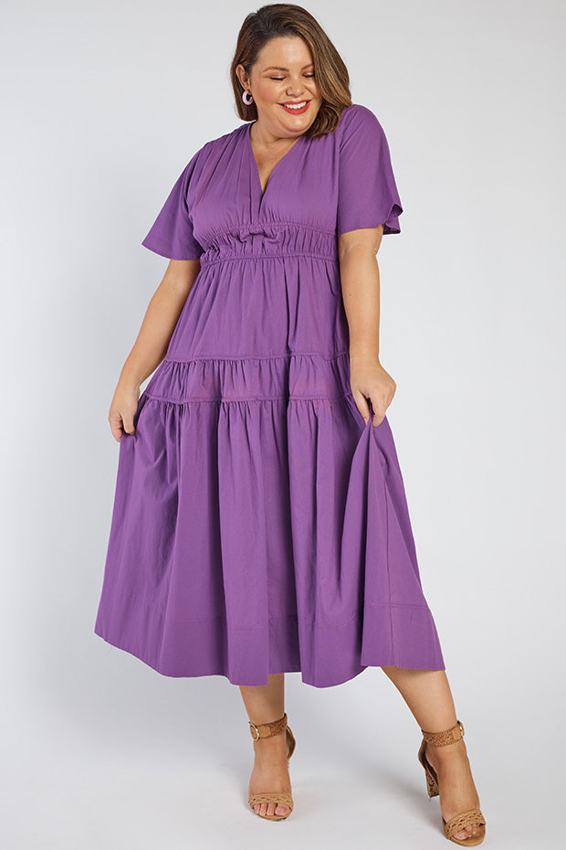 Kassidy Purple Dress – Purple midi dress