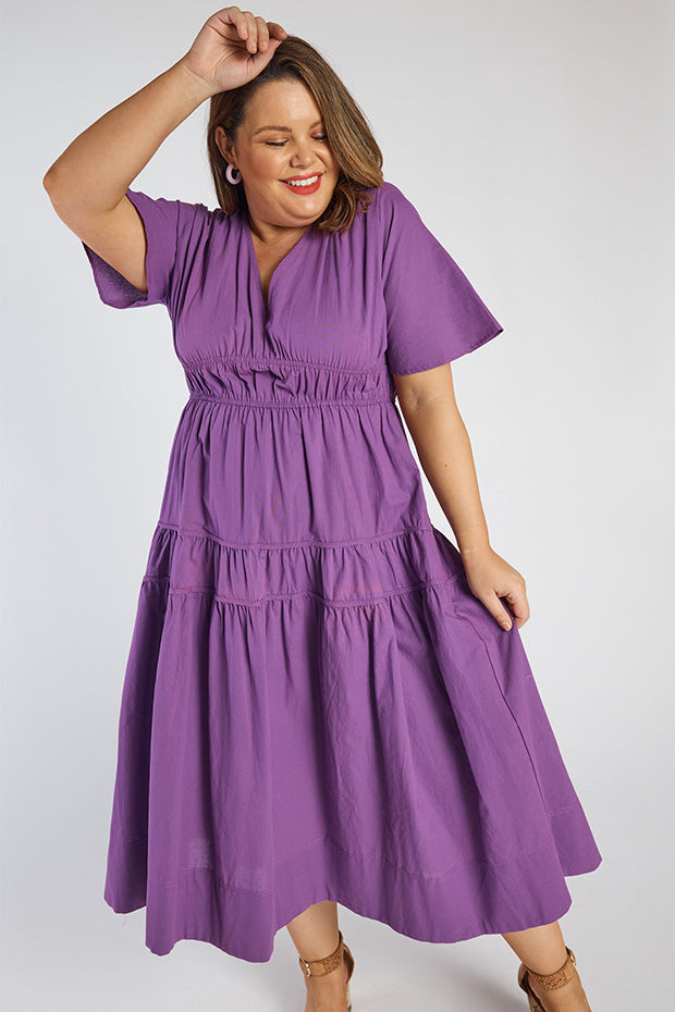 Kassidy Purple Dress – Purple midi dress