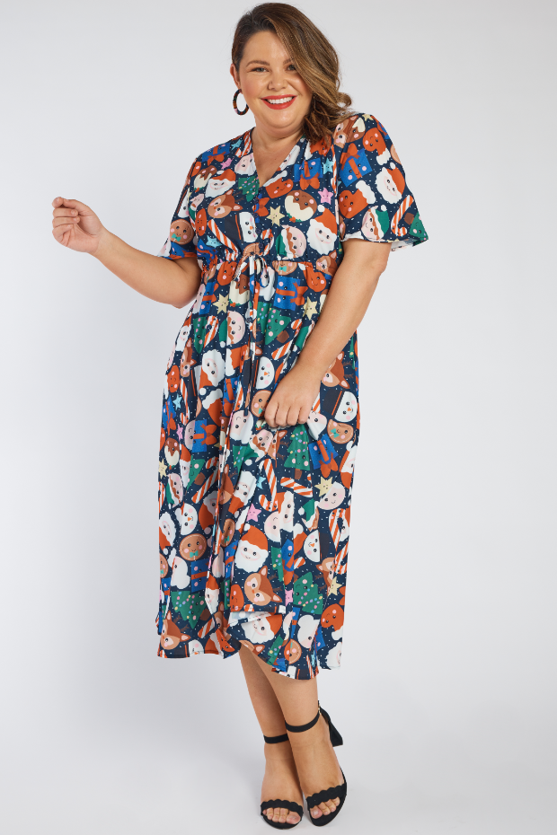 Marley Kawaii Kristmas Dress – Kawaii Kristmas midi dress