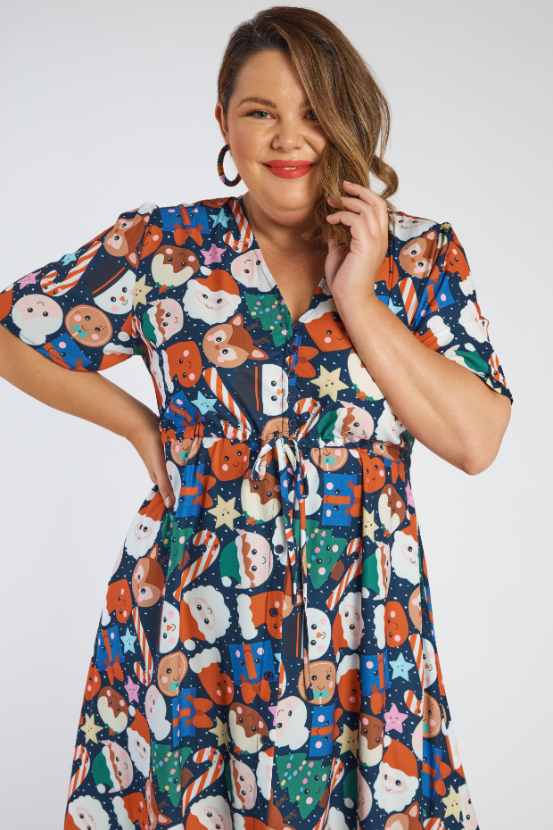 Marley Kawaii Kristmas Dress – Kawaii Kristmas midi dress