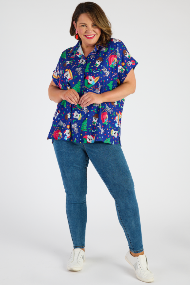 Belle Aussie Christmas Shirt – Aussie Christmas knee length dress