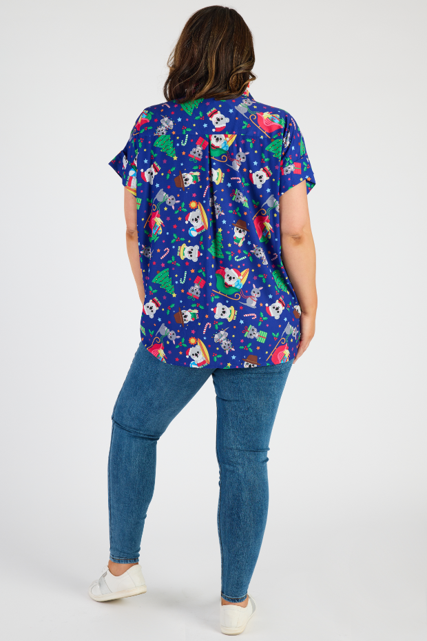 Belle Aussie Christmas Shirt – Aussie Christmas knee length dress