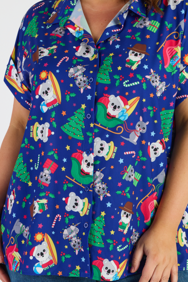 Belle Aussie Christmas Shirt – Aussie Christmas knee length dress