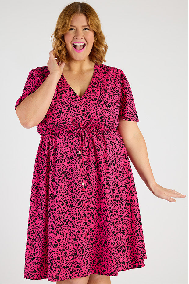 Jaz Animal Hearts Dress – Animal Hearts knee length dress