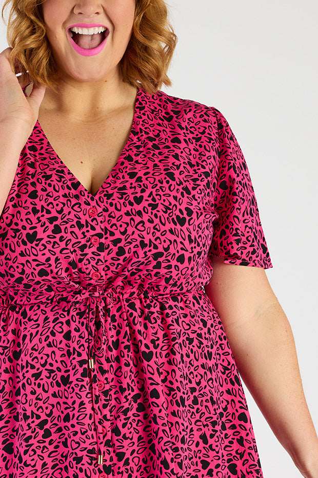 Jaz Animal Hearts Dress – Animal Hearts knee length dress