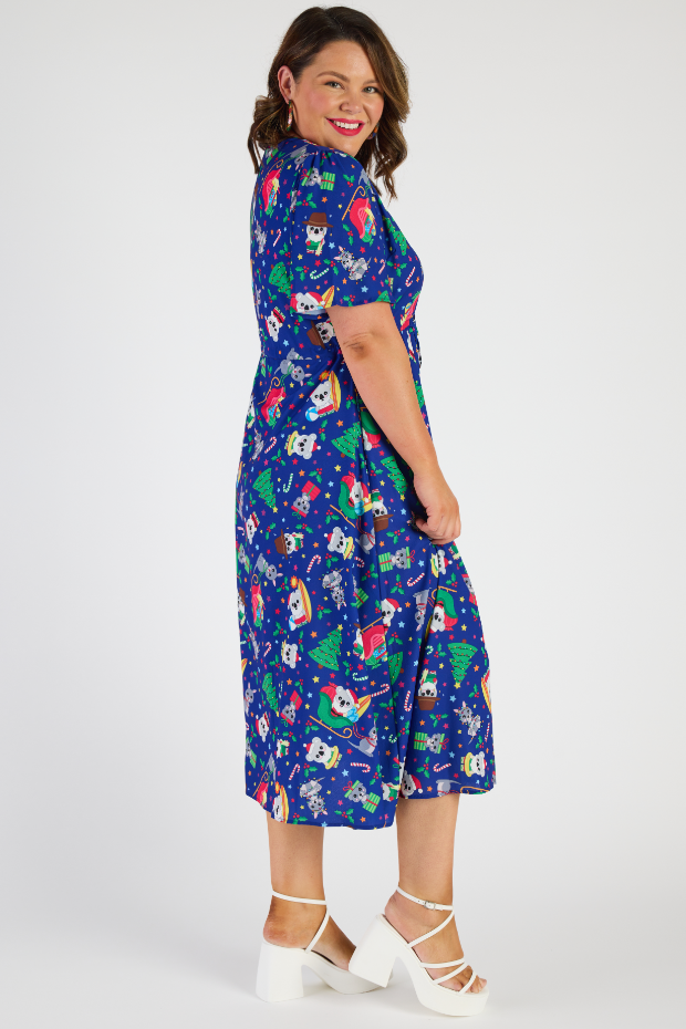 Marley Aussie Christmas Dress โ Aussie Christmas midi dress