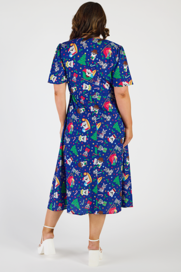 Marley Aussie Christmas Dress โ Aussie Christmas midi dress