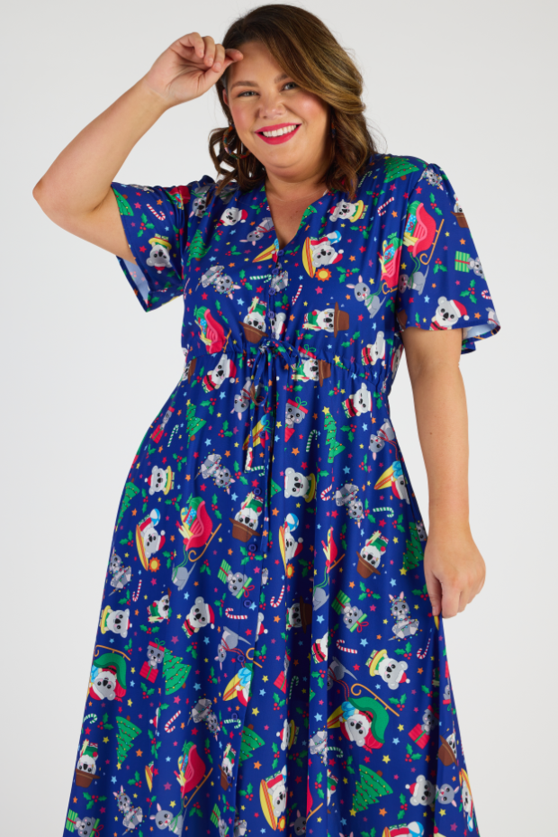 Marley Aussie Christmas Dress โ Aussie Christmas midi dress