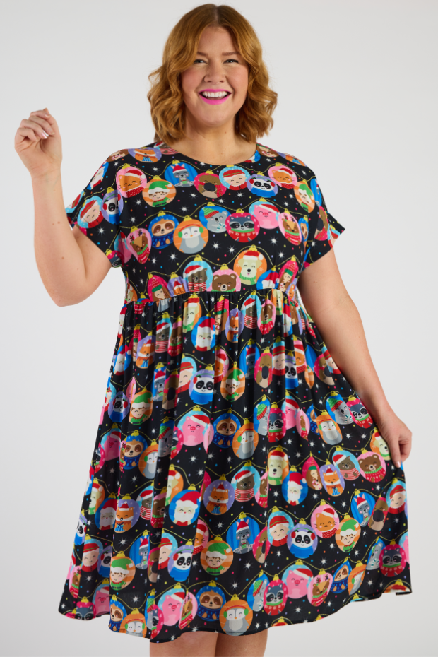 Bam Bauble Christmas Dress – Bauble Christmas midi dress