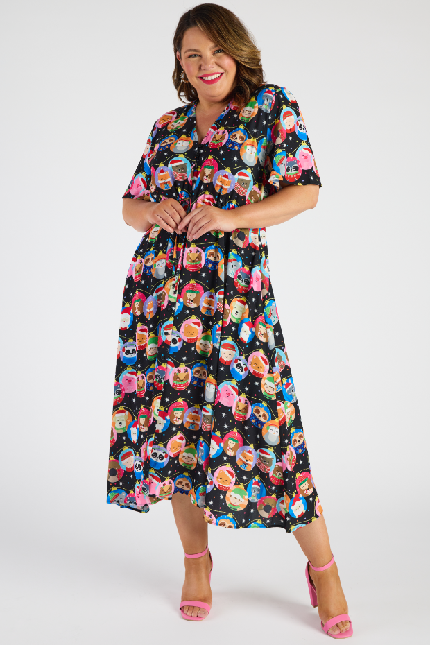 Marley Bauble Christmas Dress – Bauble Christmas midi dress