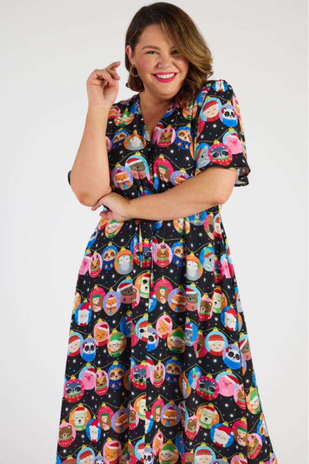 Marley Bauble Christmas Dress – Bauble Christmas midi dress