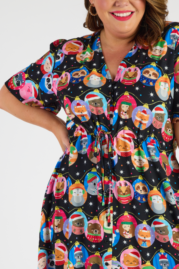 Marley Bauble Christmas Dress – Bauble Christmas midi dress