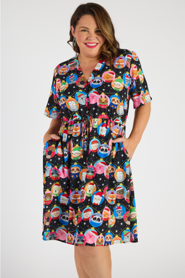 Siena Bauble Christmas Dress โ Bauble Christmas knee length dress