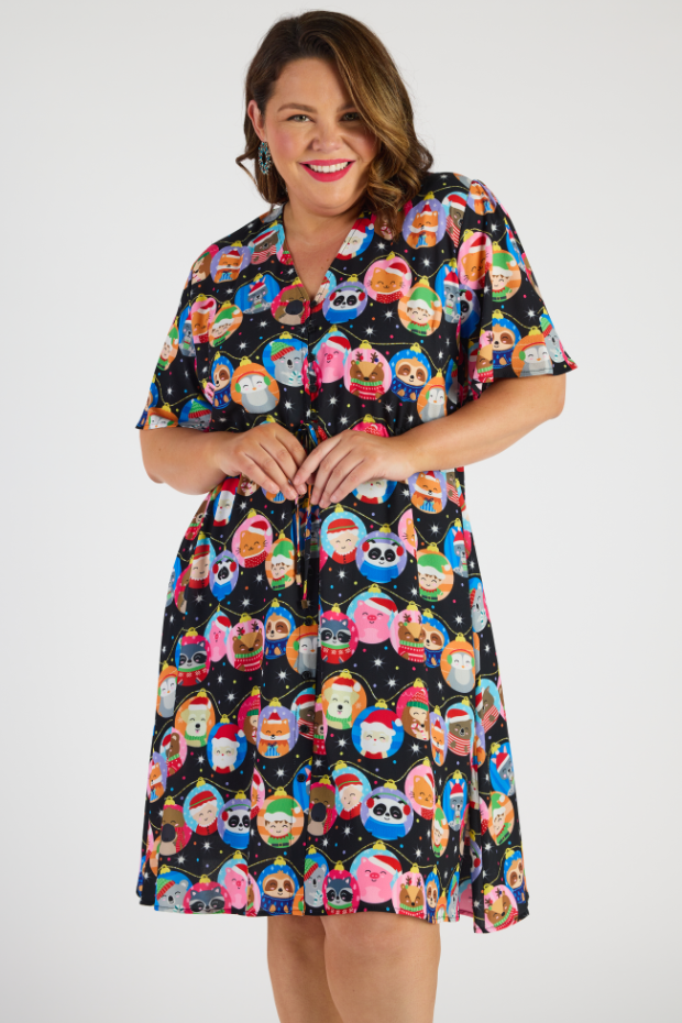 Siena Bauble Christmas Dress – Bauble Christmas knee length dress