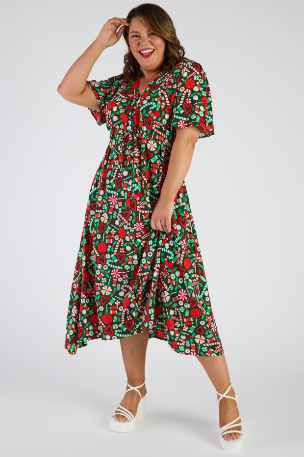 Michelle Lollie Christmas Dress โ Lollie Christmas midi dress