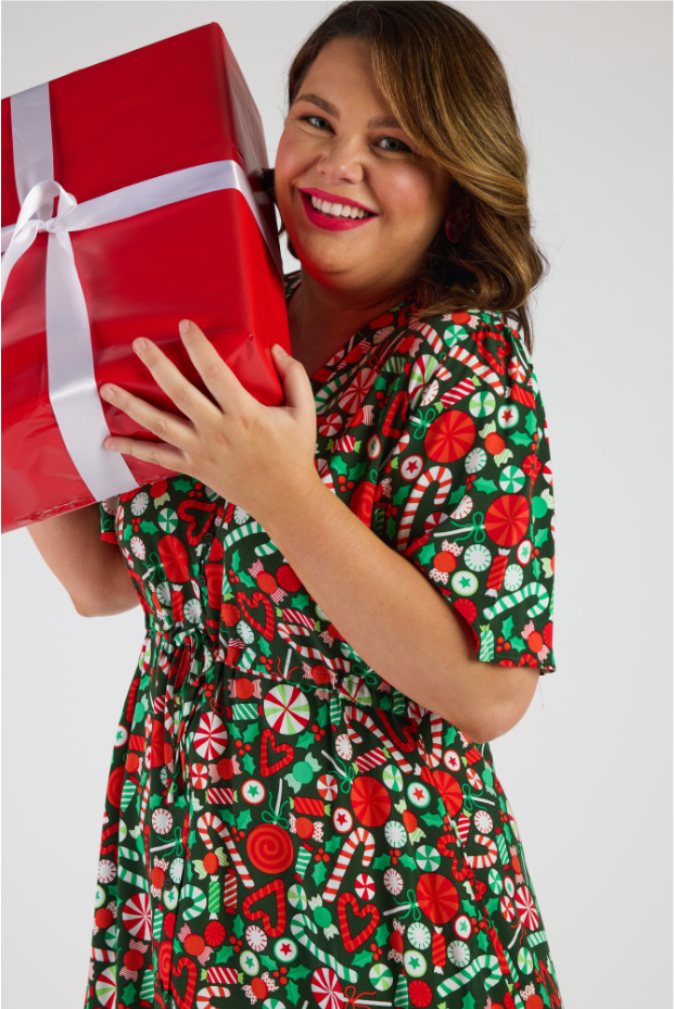 Michelle Lollie Christmas Dress โ Lollie Christmas midi dress