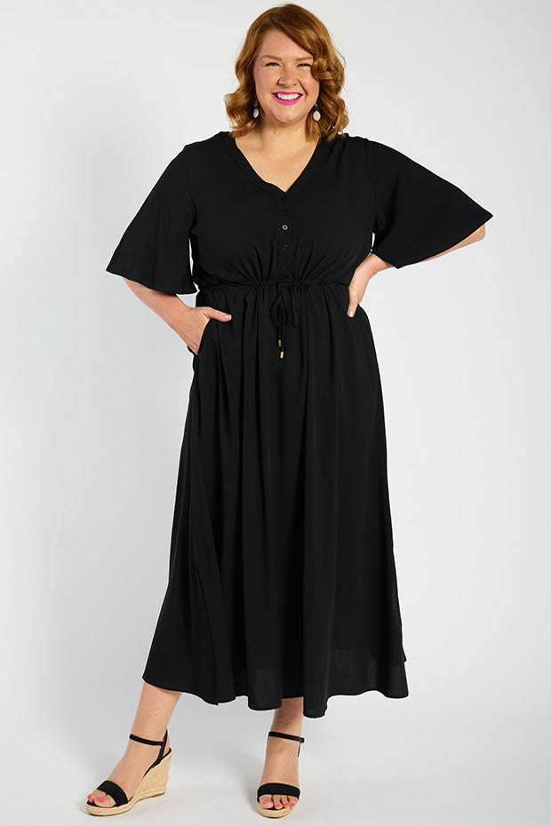 Annie Black Dress – Black maxi dress