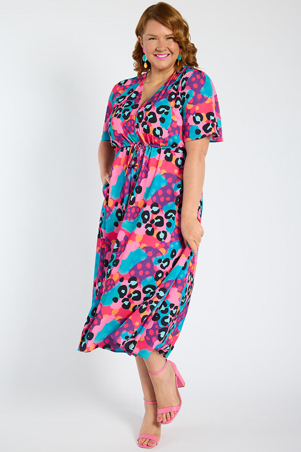 Marley Inky Leopard Dress ā Inky Leopard midi dress