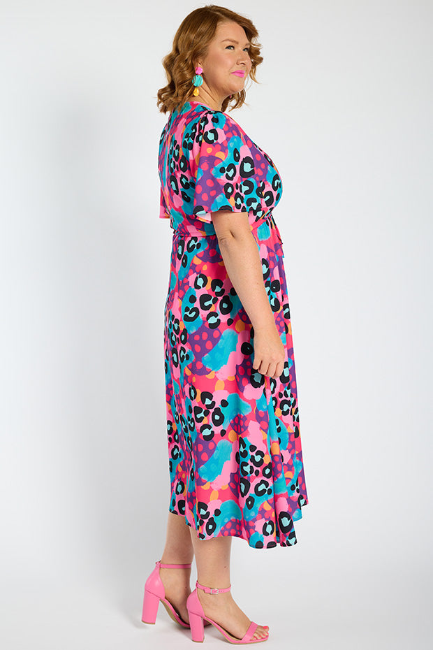 Marley Inky Leopard Dress ā Inky Leopard midi dress