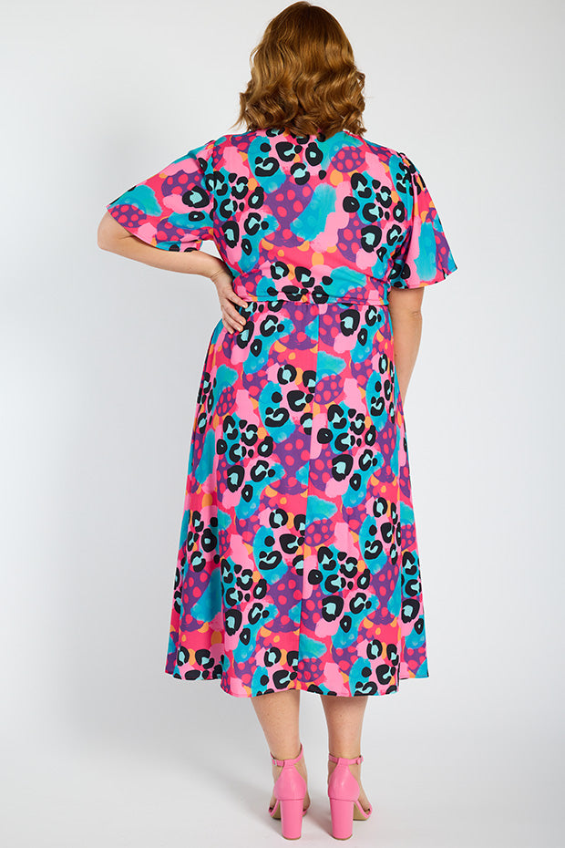 Marley Inky Leopard Dress ā Inky Leopard midi dress