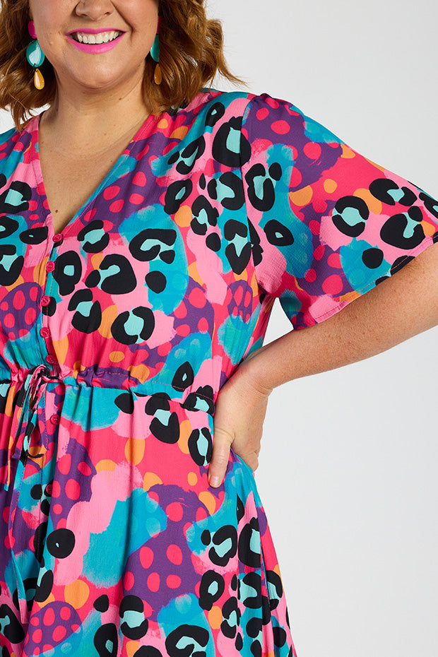 Marley Inky Leopard Dress ā Inky Leopard midi dress