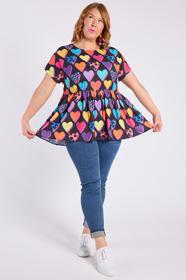 Betty Inky Hearts Top – Inky Hearts loose top