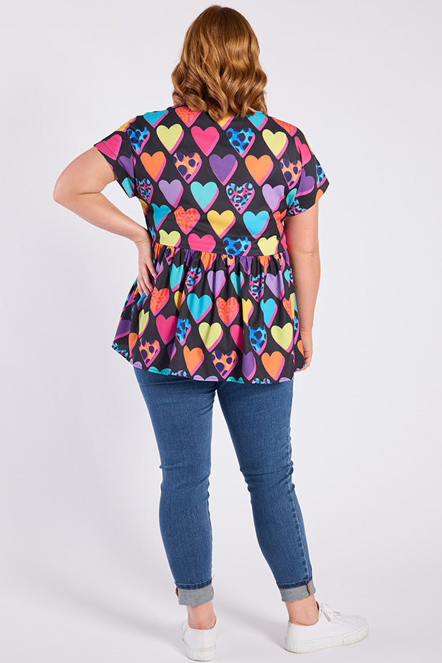 Betty Inky Hearts Top – Inky Hearts loose top