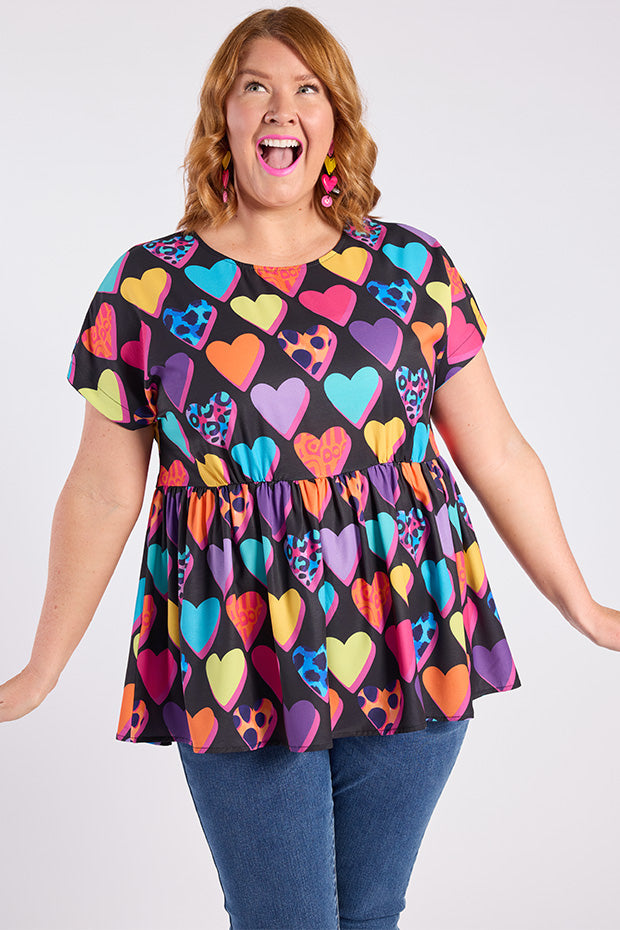 Betty Inky Hearts Top – Inky Hearts loose top