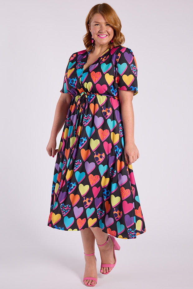 Marley Inky Hearts Dress – Inky Hearts midi dress