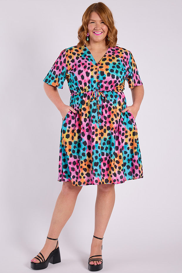 Siena Trio Cheetah Dress – Trio Cheetah knee length dress