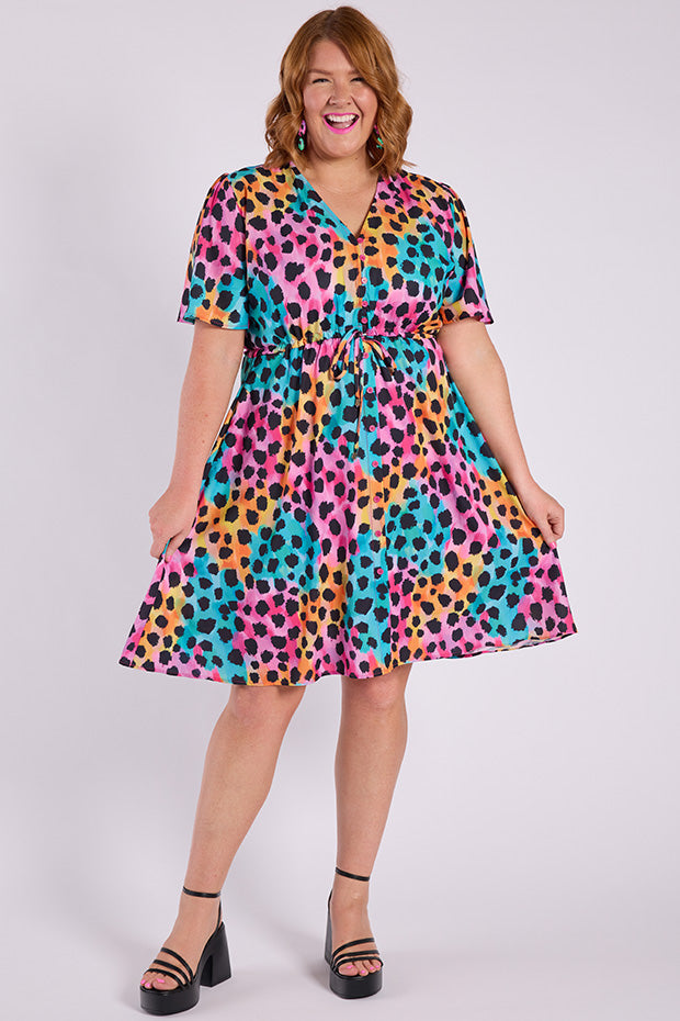 Siena Trio Cheetah Dress – Trio Cheetah knee length dress