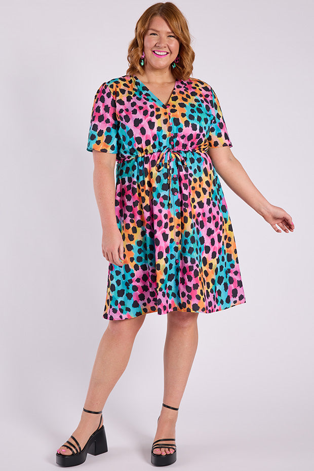 Siena Trio Cheetah Dress – Trio Cheetah knee length dress
