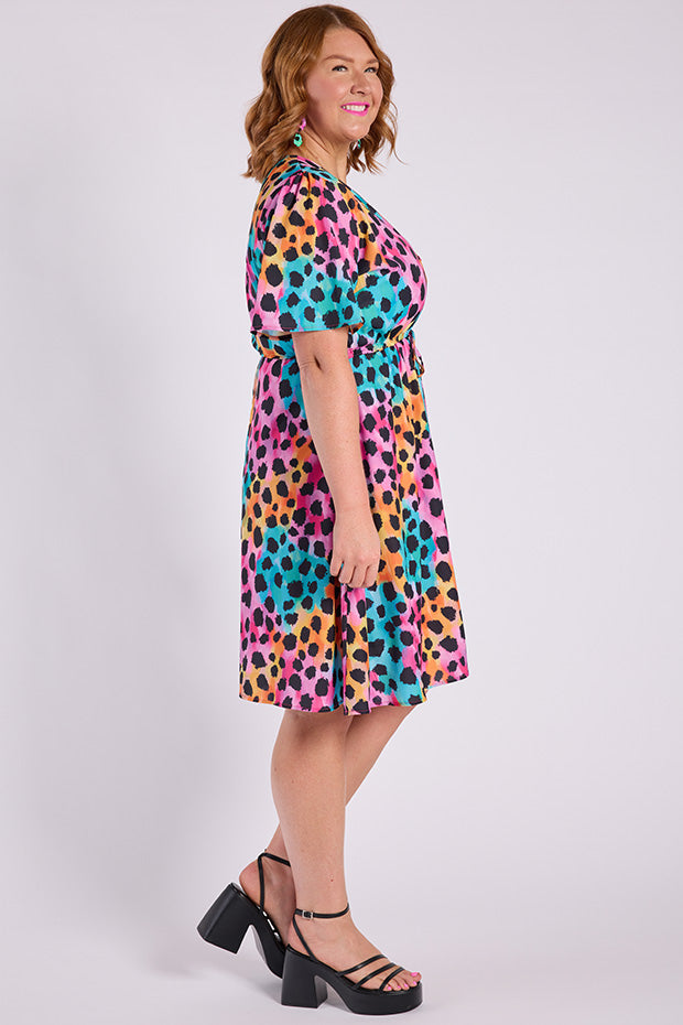 Siena Trio Cheetah Dress – Trio Cheetah knee length dress