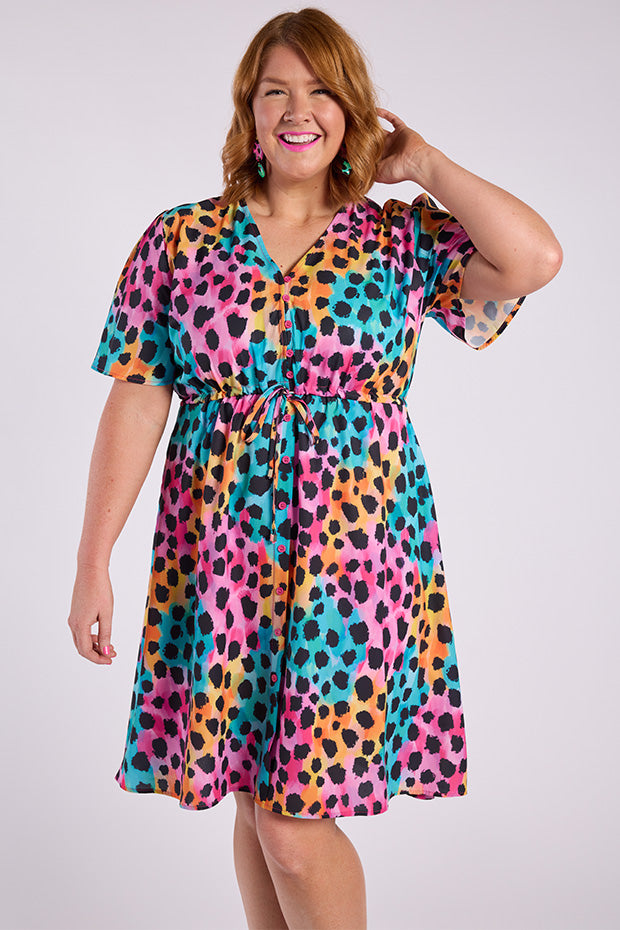 Siena Trio Cheetah Dress – Trio Cheetah knee length dress