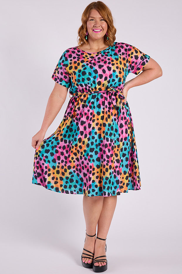 Valencia Trio Cheetah Dress – Trio Cheetah midi dress