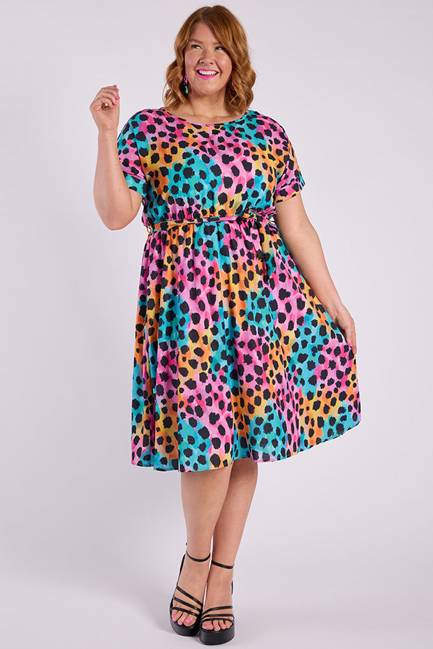 Valencia Trio Cheetah Dress – Trio Cheetah midi dress