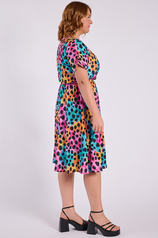 Valencia Trio Cheetah Dress – Trio Cheetah midi dress