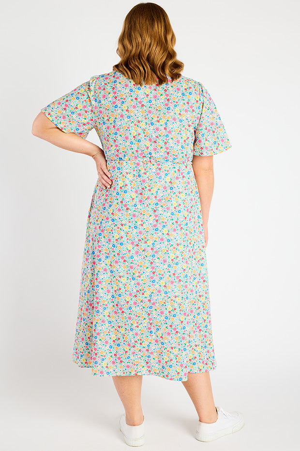 Marley Ditsy White Dress – Ditsy White midi dress